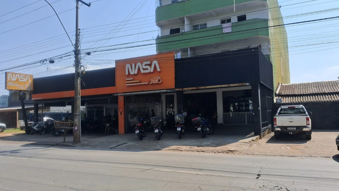 Fachada da NASA Motos, oficina de motos em Ceilândia